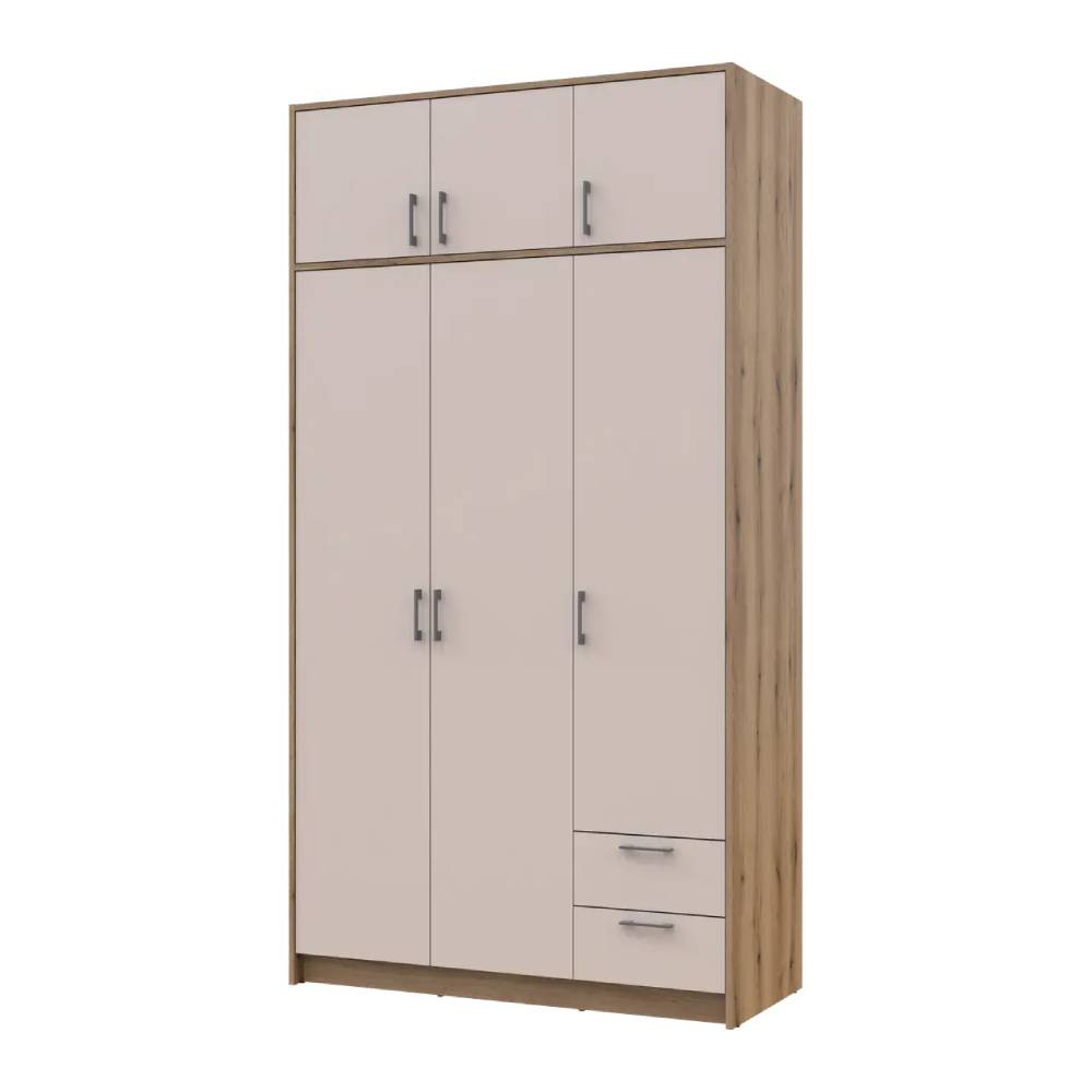 Шкаф для одежды Doros Ронди с антресолью Дуб Артизан/Кашемир 3ДСП 121х52х236 DRS-011667 (80737819) Львов - изображение 2