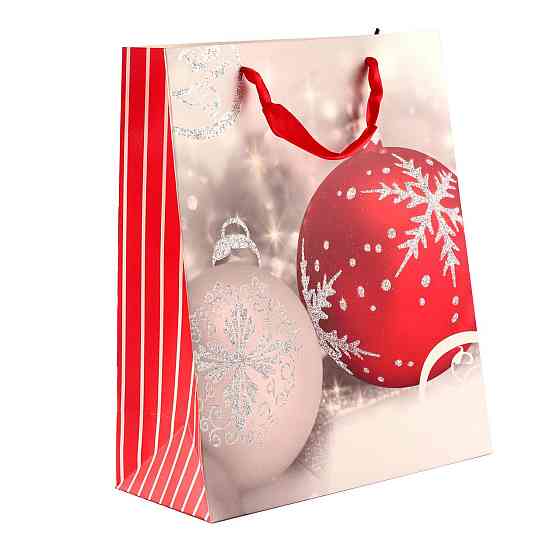 Пакет паперовий "Christmas Balls" 26 х 32 см Рівне