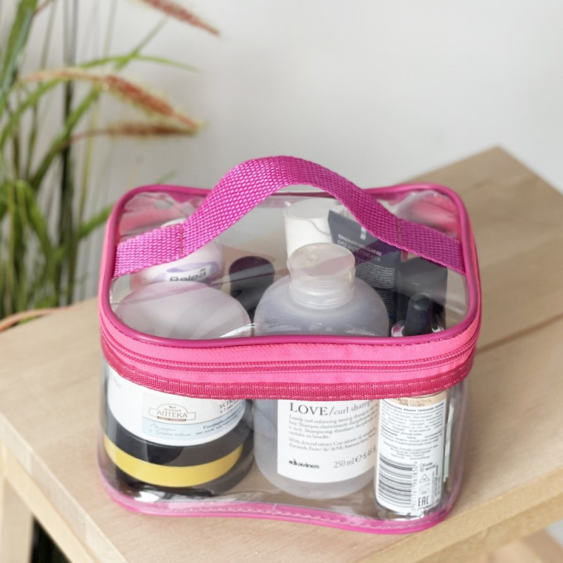 Силіконова косметичка М - 17x13x10 см (Рожевий) Суми - фото 1