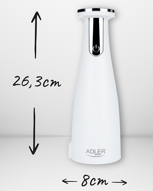 Млинок для спецій Adler AD 4449 white електричний/150мл/керамічні жорна/USB-C/3 змінні млинки/білий Винница - изображение 10