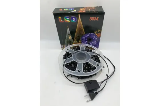 Гирлянда нить на катушке, от сети, 50м, 240LED, теплый белый/ Светодиодная LED гирлянда на елку Коломия