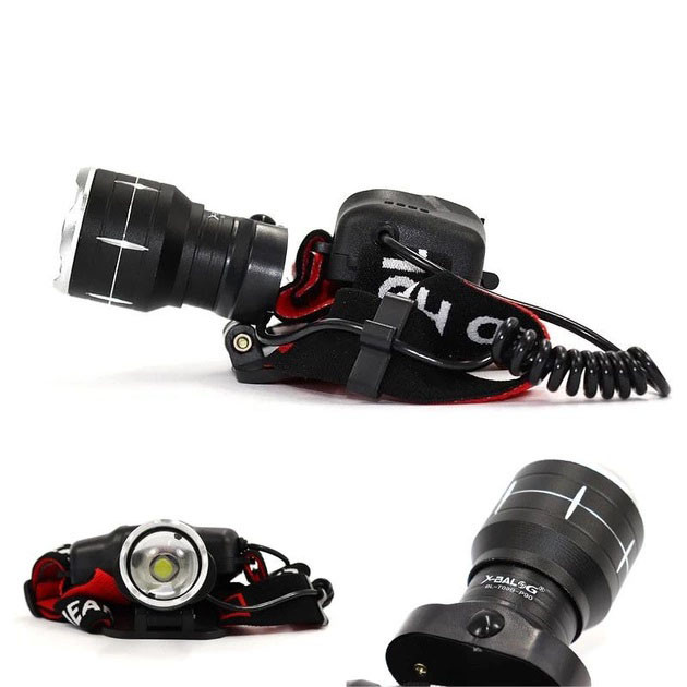 Мощный фонарик светодиодный на голову X-Balog BL-T09B-P90, Led headlamp налобный фонарь JB-95 Львов - изображение 4