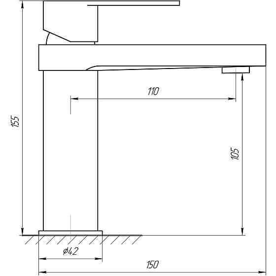 Змішувач для умивальника TOPAZ SARDINIA TS 08201-H18 Луцк