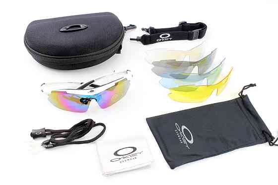 Окуляри з набором для догляду, змінні лінзи 5шт, у твердому чохлі, білі НЕ оригінал Київ