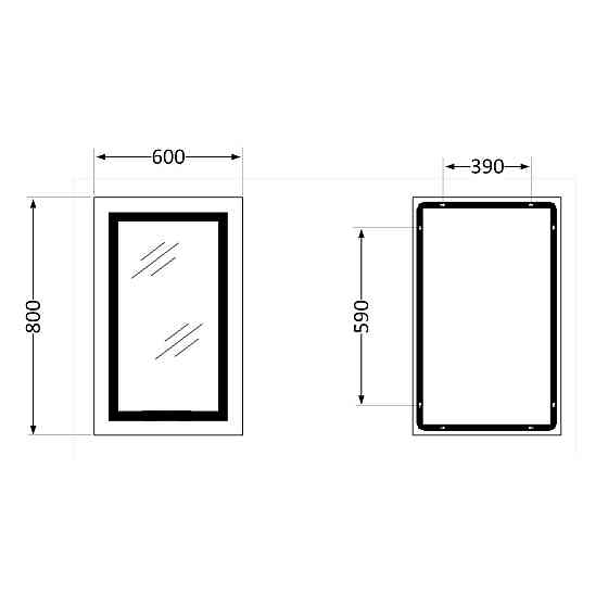 Зеркало Qtap Cardinal 600х800 с LED-подсветкой Touch, с антизапотеванием, с диммером, рег. темп. цвета (3000-6500K) QT0478C6080 Киев