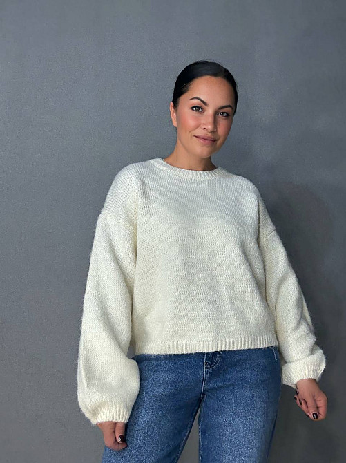 Свитер женский Fancy Matinee 6119 оверсайз меланж, молочний, one size Киев - изображение 15