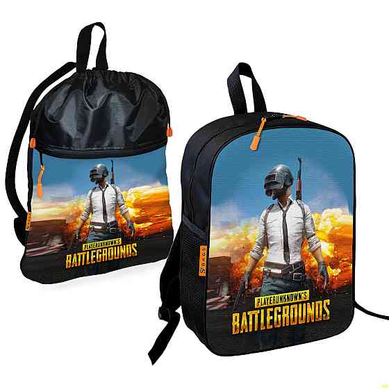 Шкільний рюкзак дитячий Пабг/PUBG + Сумка для взуття спортивної форми рюкзак-мішок для хлопчика (01791) Київ
