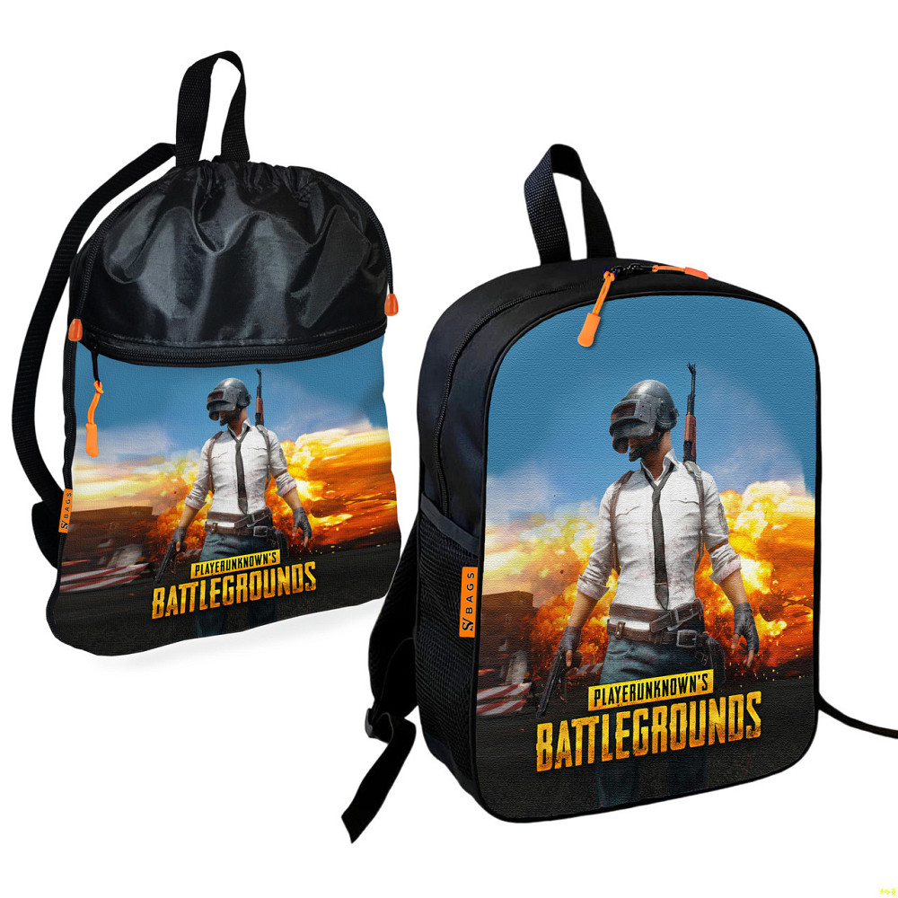 Шкільний рюкзак дитячий Пабг/PUBG + Сумка для взуття спортивної форми рюкзак-мішок для хлопчика (01791) Київ - фото 1
