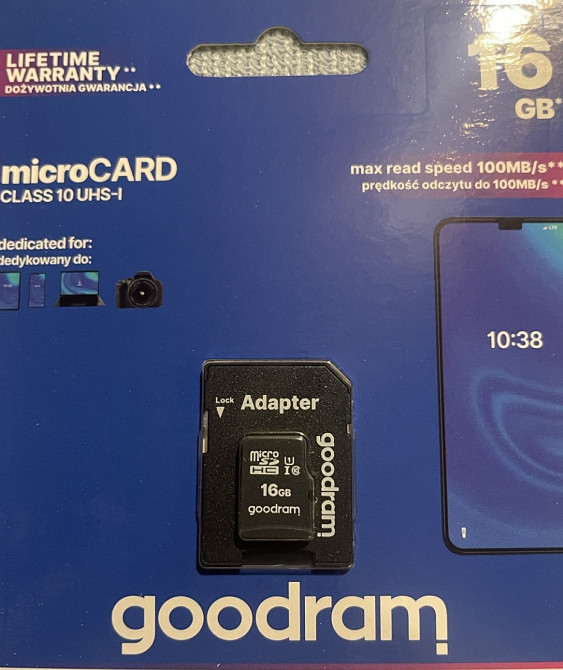 Карта памятіGoodram  microSDHC  16 GB Class 10 UHS‑I (з SD‑адаптером) Киев - изображение 1