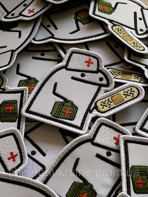 Шеврон флорк лікар (Форма контурна. На липучці) Розмір 8x9.5см Київ - фото 3