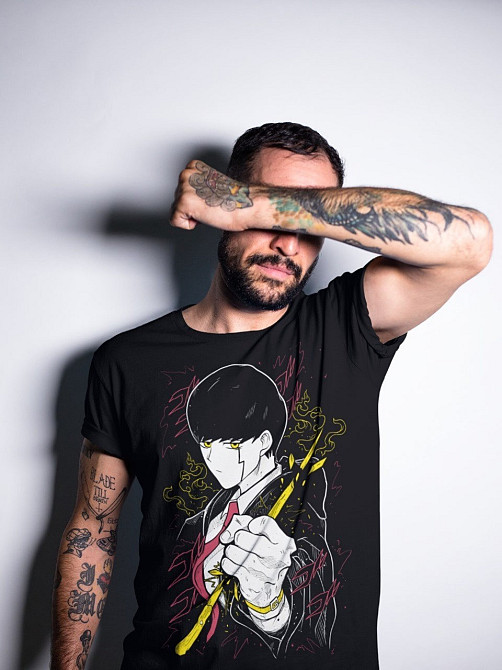 Футболка з аніме принтом Масхле Аніме Гіфт Каваі оверсайз (S/M/L) Чорний AnimeJ0172 Дніпро - фото 3