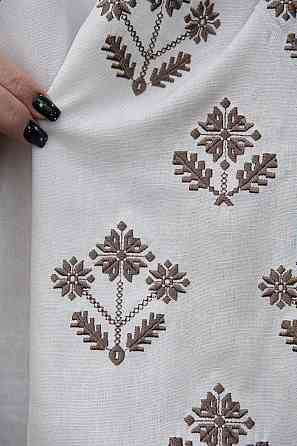 Вишиванка жіноча лляна, молочна топ Київ