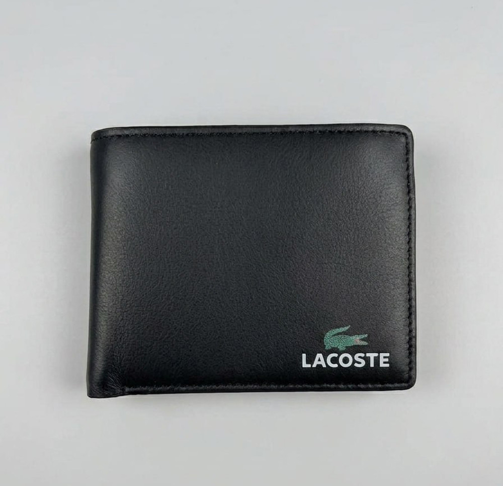 Мужской кожаный небольшой кошелек Lacoste (1722-1) Киев - изображение 3