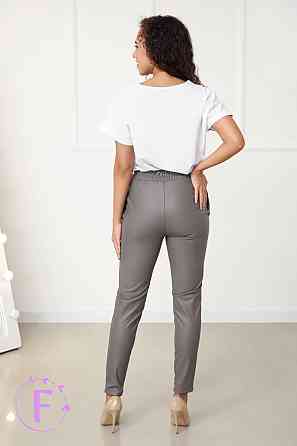 Демісезонні штани з екошкіри "Richy" (тонкі) оптом | Норма 42, Графіт Київ