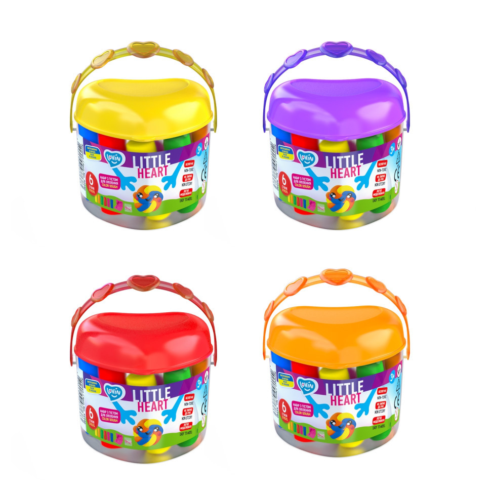 Набор для лепки с тестом Little Heart 41240, 6 стиков Винница - изображение 1