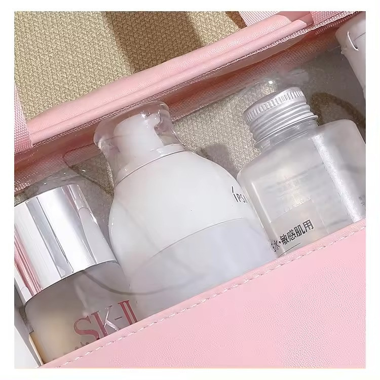 Косметичка органайзер жіноча, для ванної кімнати водонепроникна, рожева Кам'янець-Подільський - фото 3