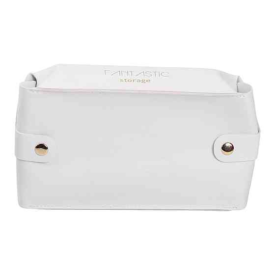 Серветниця з еко шкіри 21х12х8 см контейнер для серветок в автомобіль Білий HP-3-210W Коломия