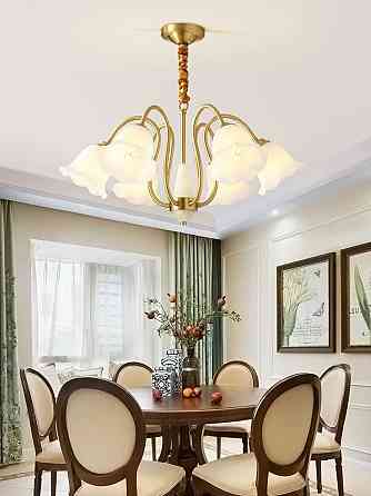 Люстра светодиодная потолочная 5029 Золотистый (6 плафонов) Киев