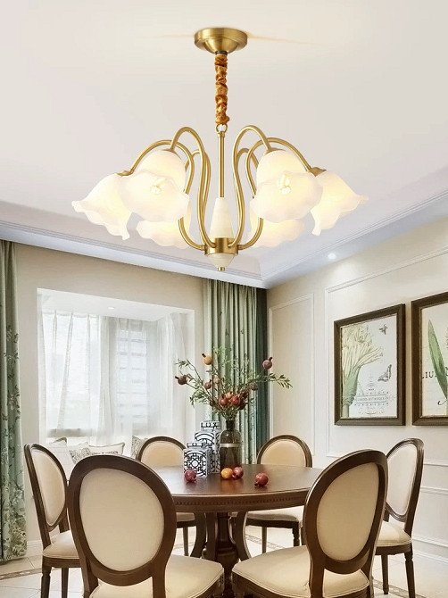 Люстра светодиодная потолочная 5029 Золотистый (6 плафонов) Киев - изображение 2