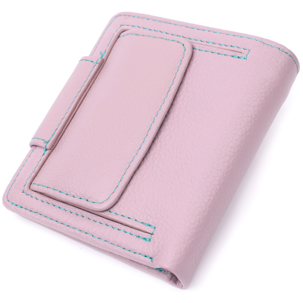 Портмоне з монетницею зовні для стильних жінок шкіряне ST Leather 19456 Бежевий Київ - фото 10