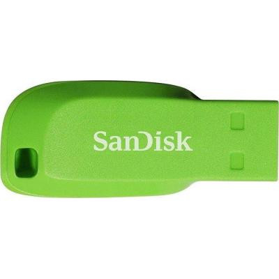 USB флеш накопичувач SanDisk 16GB Cruzer Blade Green USB 2.0 (SDCZ50C-016G-B35GE) Вінниця - фото 1