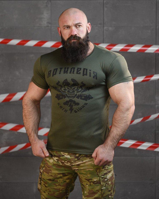 Тактическая потоотводящая футболка SABUR АРТИЛЕРИЯ ОЛИВА ЛГ7238 Одесса - изображение 1