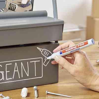 Маркер Edding Paint 2-4 мм круглий білий (e-750/49) Вінниця