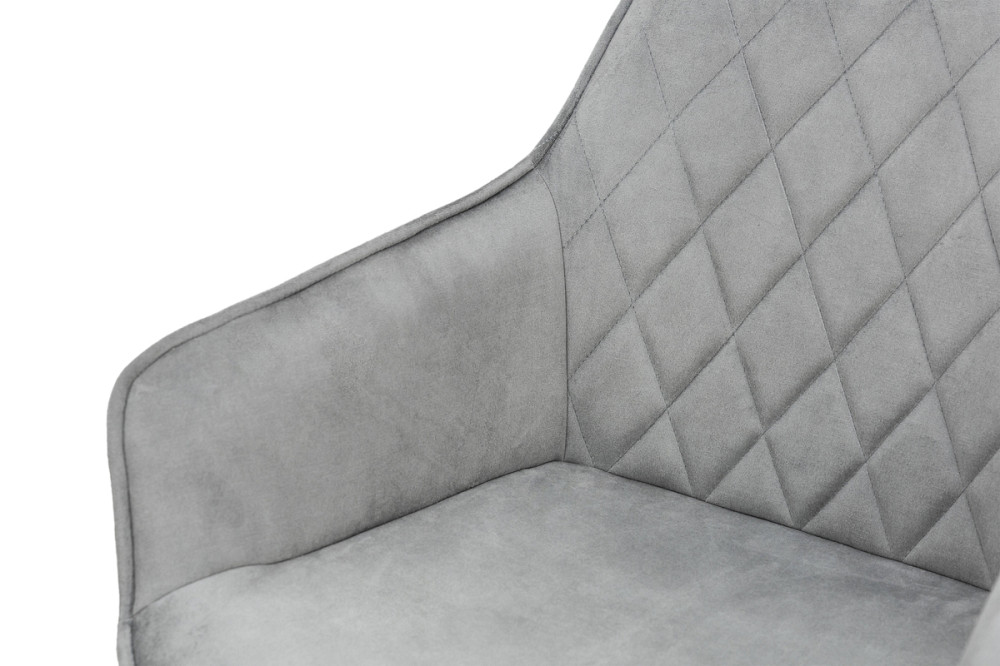 Крісло Наомі, чорний/ велюр світл-сірий Київ - фото 7