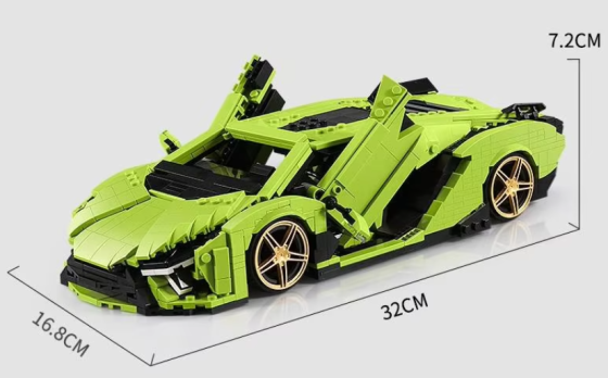 Конструктор “Спортивная машина” на 1168 деталей,зеленая Каменец-Подольский