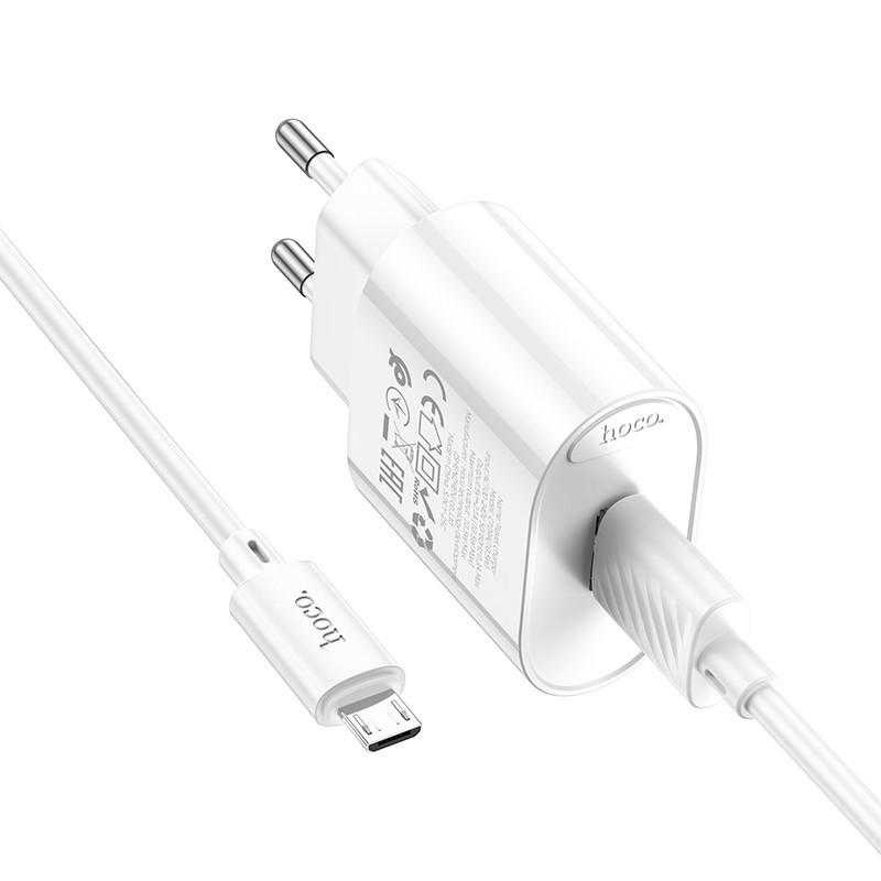 Сетевое зарядное устройство с кабелем HOCO C109A(10.5W) Fighter single port charger set(Micro) White Одесса - изображение 4