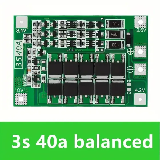 BMS контроллер HW-288 3S 40A с балансировкой для Li-ion аккумуляторов 18650 BMS контроллер HW-288 3S Киев
