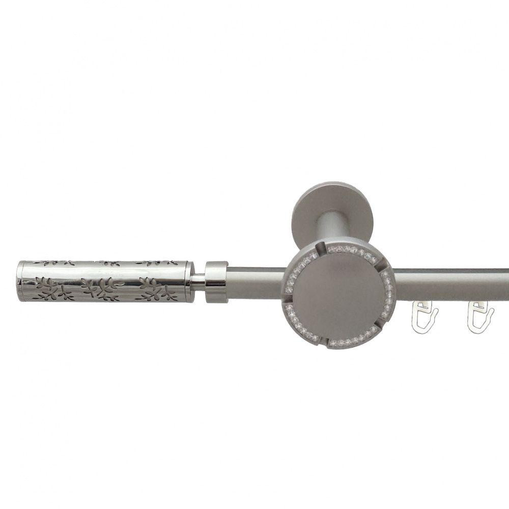 Карниз Orvit Апрілія металевий однорядний розета реверс фламо профільна труба  Сатин 19 мм 240 см Львов - изображение 1