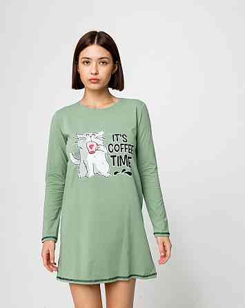 Туніка з довгим рукавом Nicoletta 83611 XL, Світлий хакі Київ