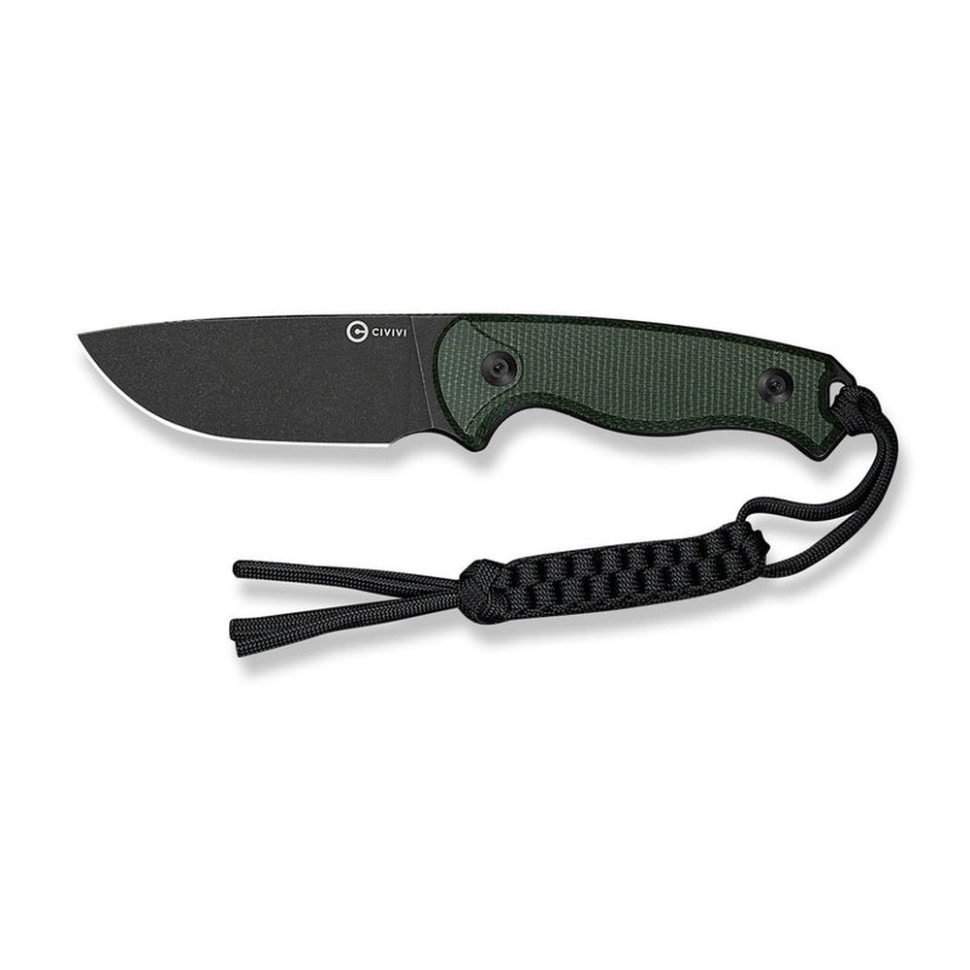 Нож фиксированный тактический Civvi Timberbark, (8.1 см) 14C28N / Micarta темно-зеленый Киев - изображение 4