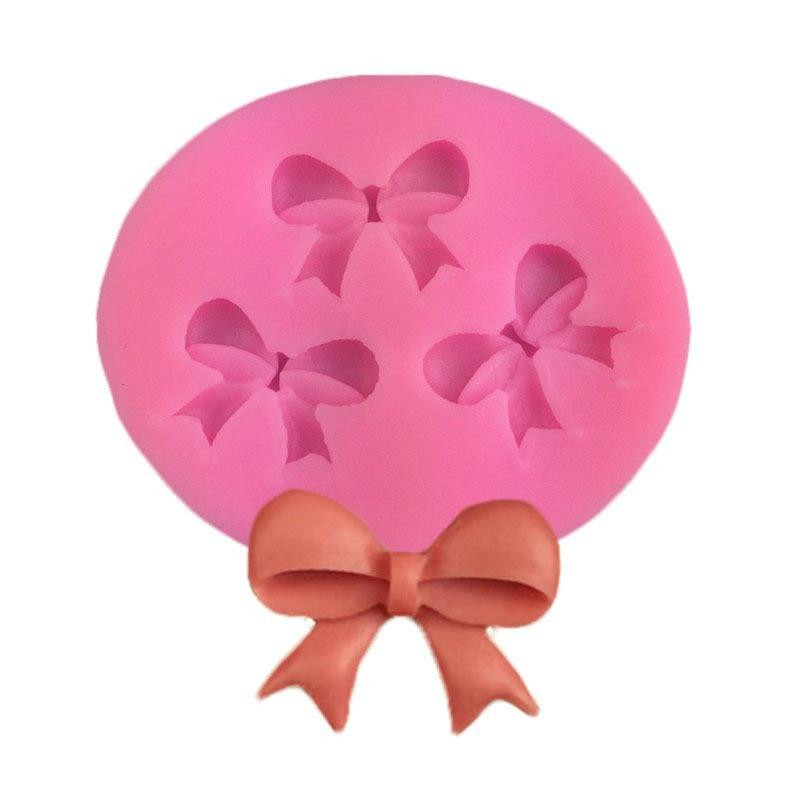 Молд силіконовий Бантики 58 на 50 мм рожевий Київ - фото 8