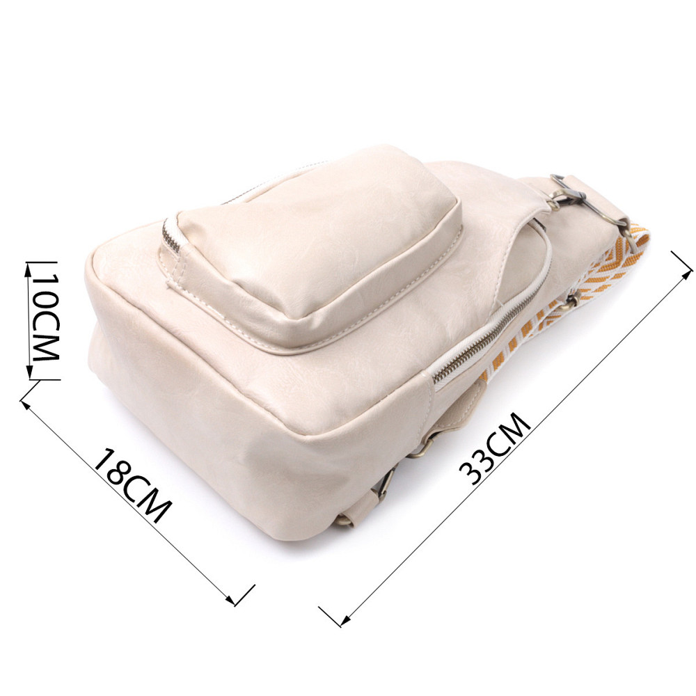 Стильная женская сумка из экокожи с акцентом на текстильную лямку Vintage 22774 Белый Киев - изображение 3