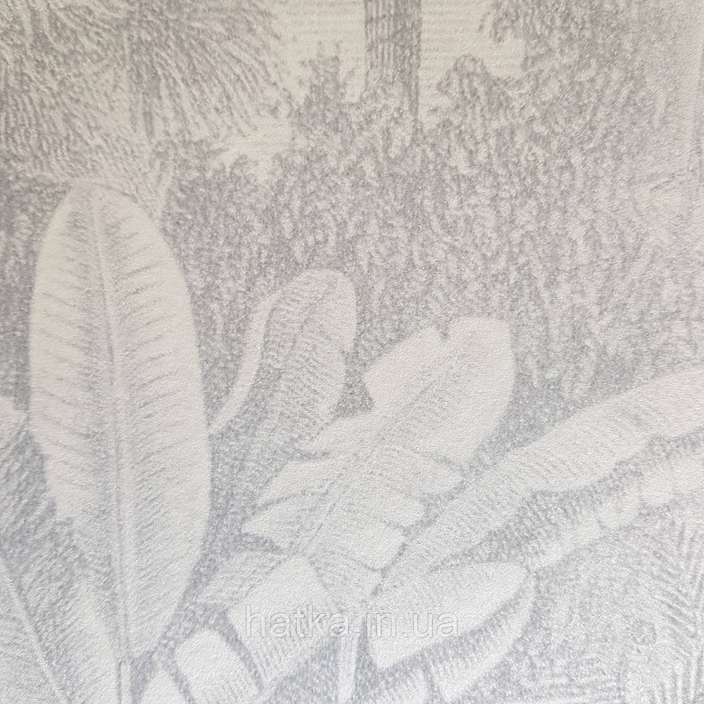 Шпалери флізелінові еко Rasch Kerala 0.53х10 м пальми листя екзотичні рослини сірі сріблясті Київ - фото 3