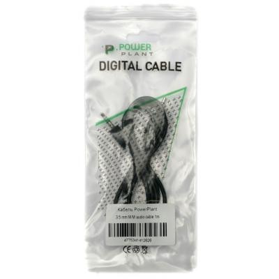 Кабель мультимедійний Jack 3.5mm male to Jack 3.5mm male 1.0m PowerPlant (KD00AS1262) Вінниця - фото 1