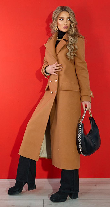 Лаконічне пальто з красивою фурнітурою (44) Київ - фото 8