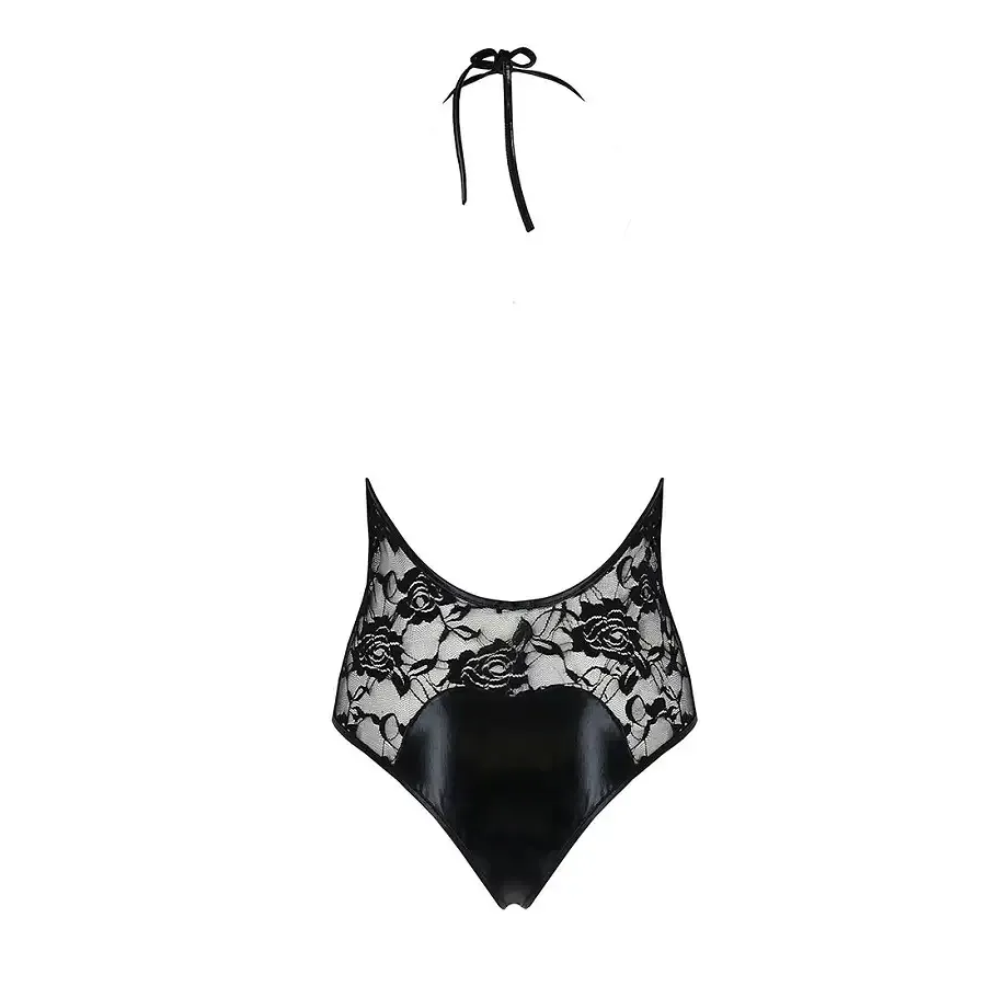 Боді з дуже глибоким декольте Passion DARYL BODY S/M, black Львів - фото 6