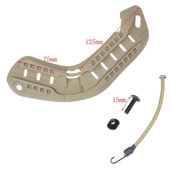 Рельсовое крепление на шлем каску FAST Планка Койот Винница