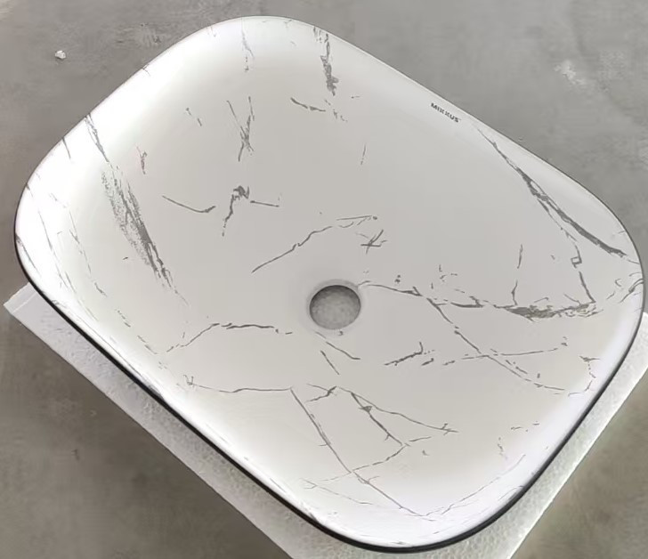 Раковина накладна MIXXUS PREMIUM DIVERSE-0112 MARBLE-BLACK 455х325х135mm   ( MP6541 ) 38682 Харьков - изображение 8