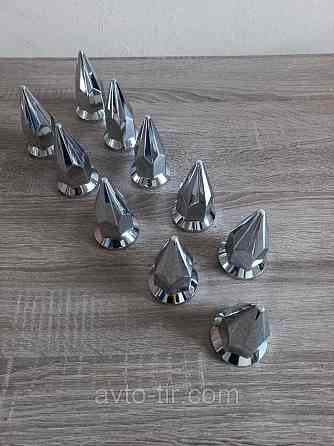 Ковпачок пластиковий на гайку 32/33 мм нікель Ковпачок пластиковий піка 32/33 мм Ковпачок на гайку піка 32 Луцьк