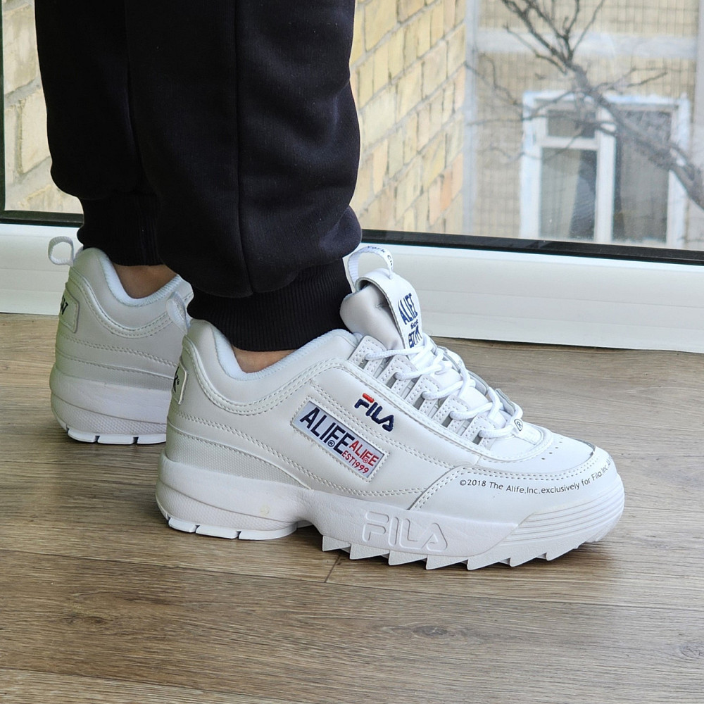 Кросівки Жіночі FILA Disruptor Білі Шкіряні Філа для бігу (розміри: 36,37,38,39,40) Відео Огляд Дніпро - фото 5