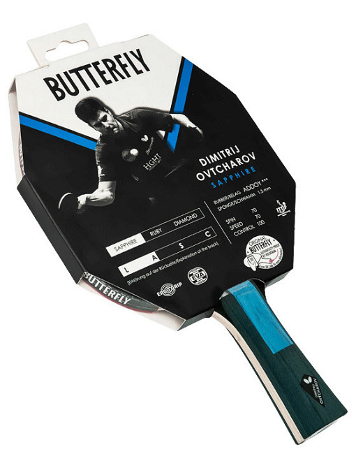 Ракетка для настольного тенниса BUTTERFLY Ovtcharov Sapphire, черно-красная Киев - изображение 2
