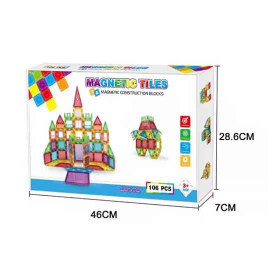 Конструктор магнитный разноцветный на 106 деталей Киев