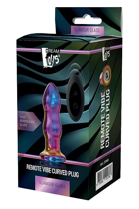 Анальная пробка с вибрацией двухуровневая стеклянная Dream Toys GLAMOUR GLASS Sex Aura Киев - изображение 1