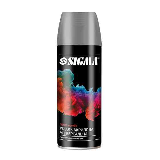 Sigma Эмаль аэрозольная акриловая 400мл RAL 7024 графитово-серый глянец SIGMA (2736721) Коломия