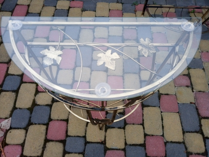 Столик кований пристінний маленький M-048 Київ - фото 10