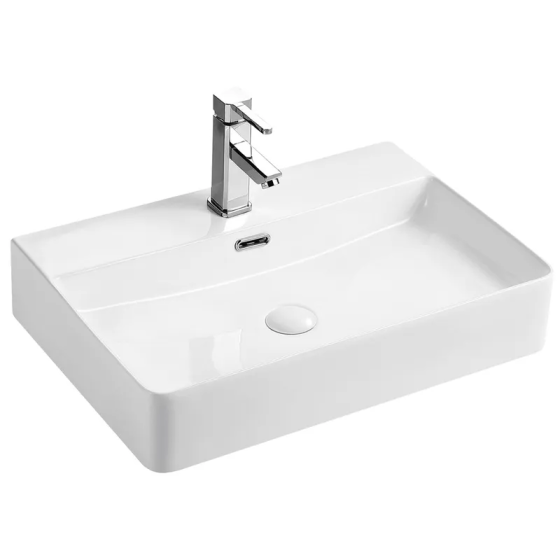 Раковина підвісна-накладна Mixxus Premium QUADRO-0204 600x420x130mm (отвір під змішувач, перелив) (MP6719)   ( 25716 ) Харків